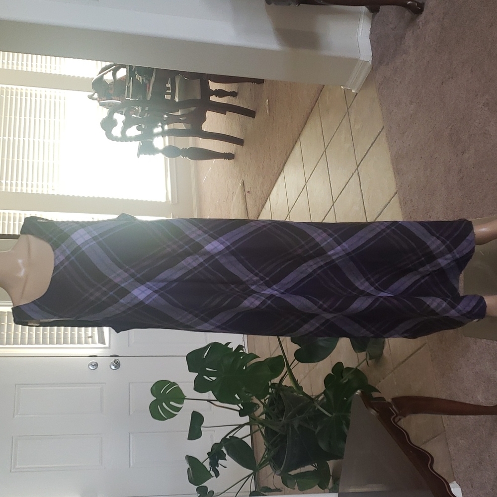 Jessica Howard 16 perfectly plaid maxi tank dress fully lined